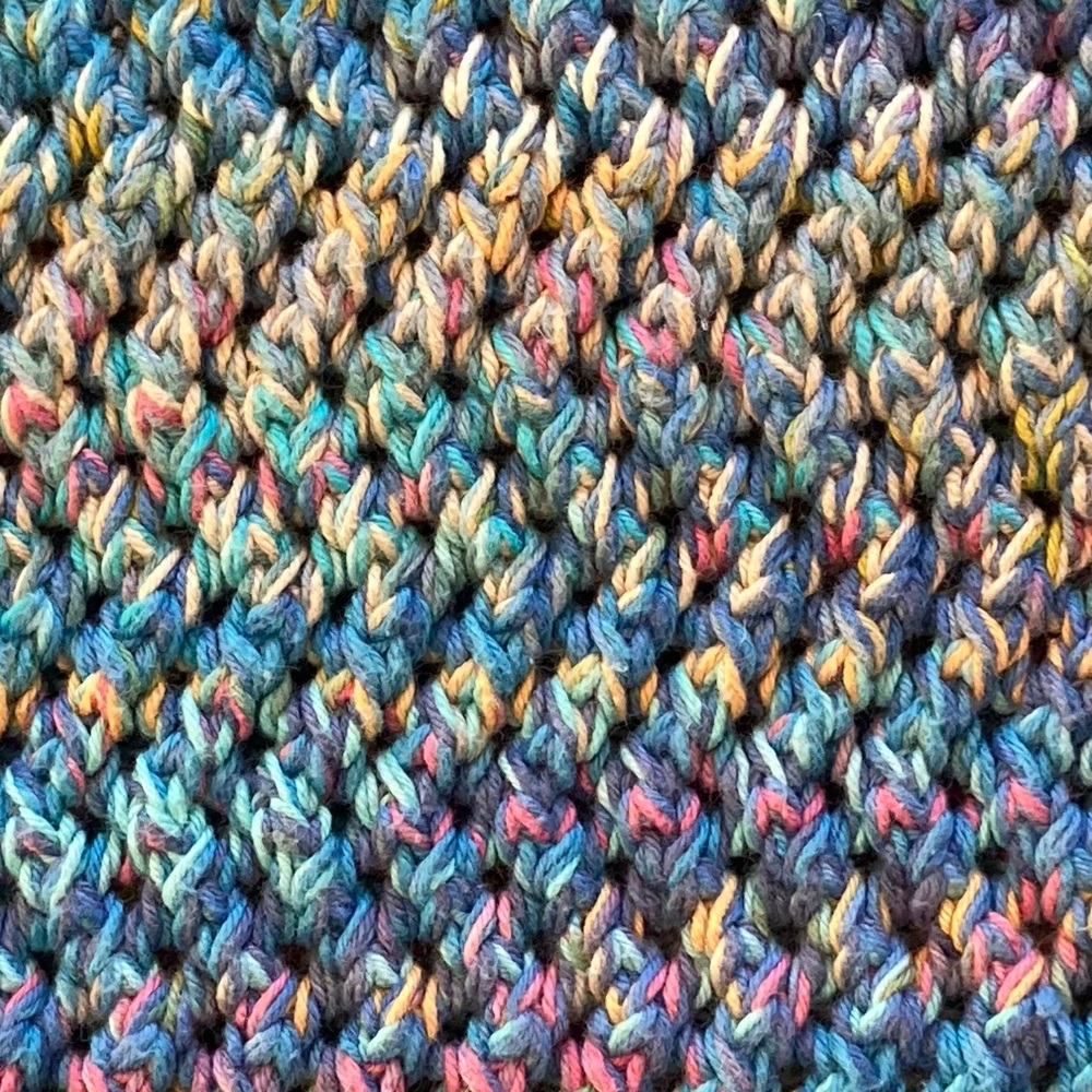 NEW Johnny Was Nahal Crochet Bag Purse Blue Multicolor Cotton 15.5”H x 14.5”W - Picture 8 of 11